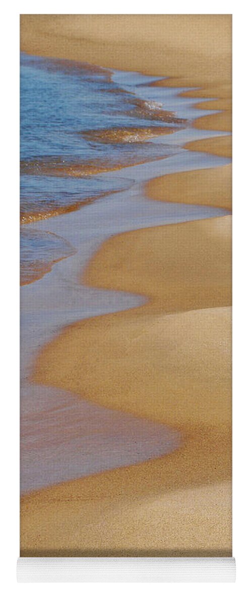 Beach Yoga Mat featuring the photograph Shoreline Wavy by Kathi Mirto
