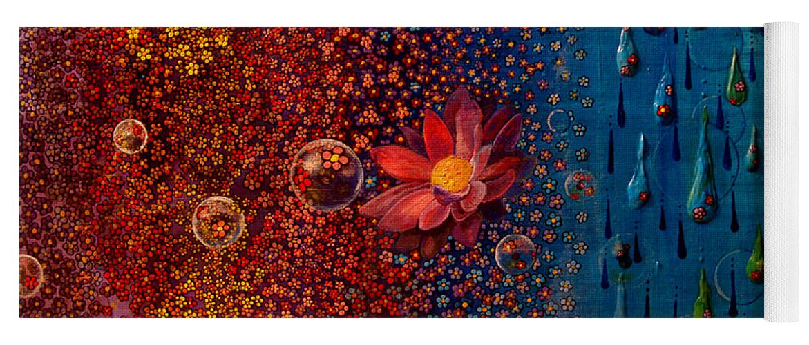 Rain Yoga Mat featuring the painting Showers to Flowers by Mindy Huntress