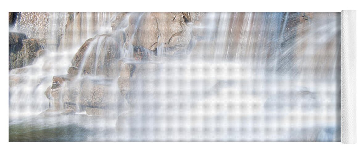 Feature Art Yoga Mat featuring the photograph Silky Waterfall Splash by Paulette B Wright