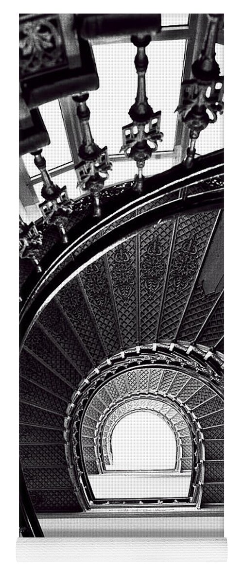 Staircase Yoga Mat featuring the photograph Silver Staircase by Jaroslaw Blaminsky