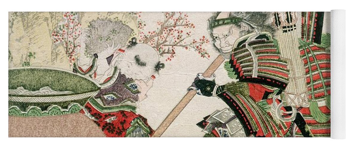 Child Yoga Mat featuring the drawing Sima Wengong And Shinozuka, Lord Of Iga by Katsushika Hokusai