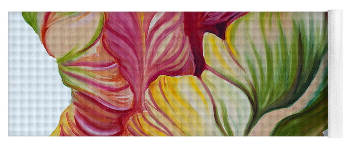 Tulip Yoga Mat featuring the painting Simple Tulip by Debbie Hart