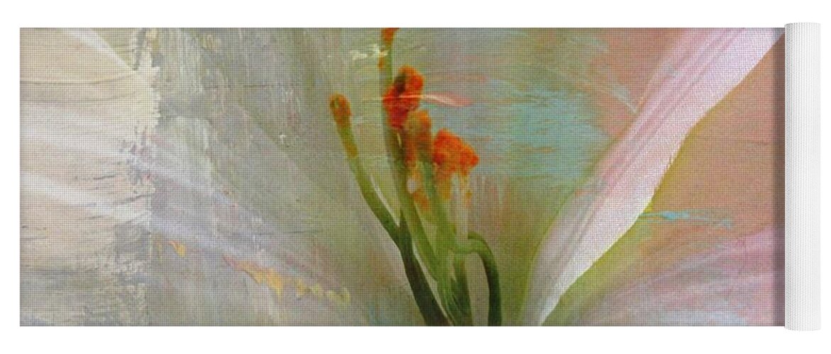 Lily Yoga Mat featuring the photograph Soft Painted Lily by Judy Palkimas