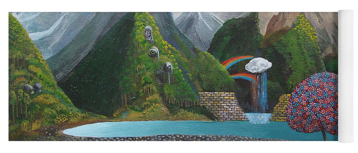 Hope Yoga Mat featuring the painting Somewhere Over The Rainbow by Mindy Huntress