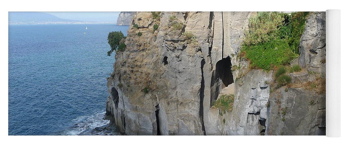 Sorrento Yoga Mat featuring the photograph Sorrento - Cliffside by Nora Boghossian