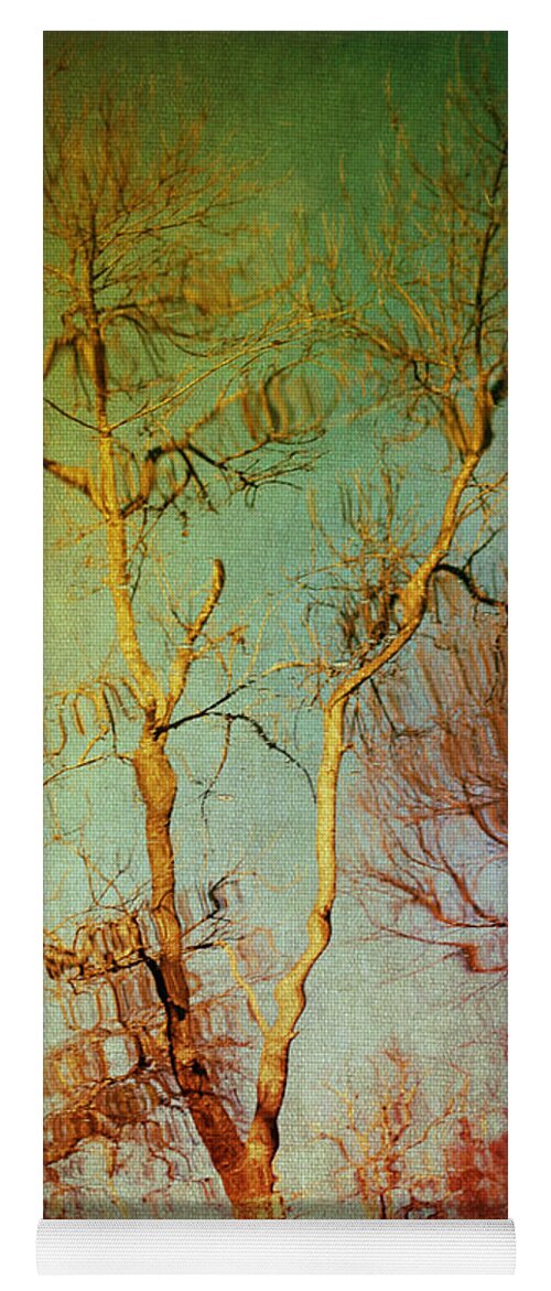 Sky Yoga Mat featuring the photograph Souls of Trees by Trish Mistric
