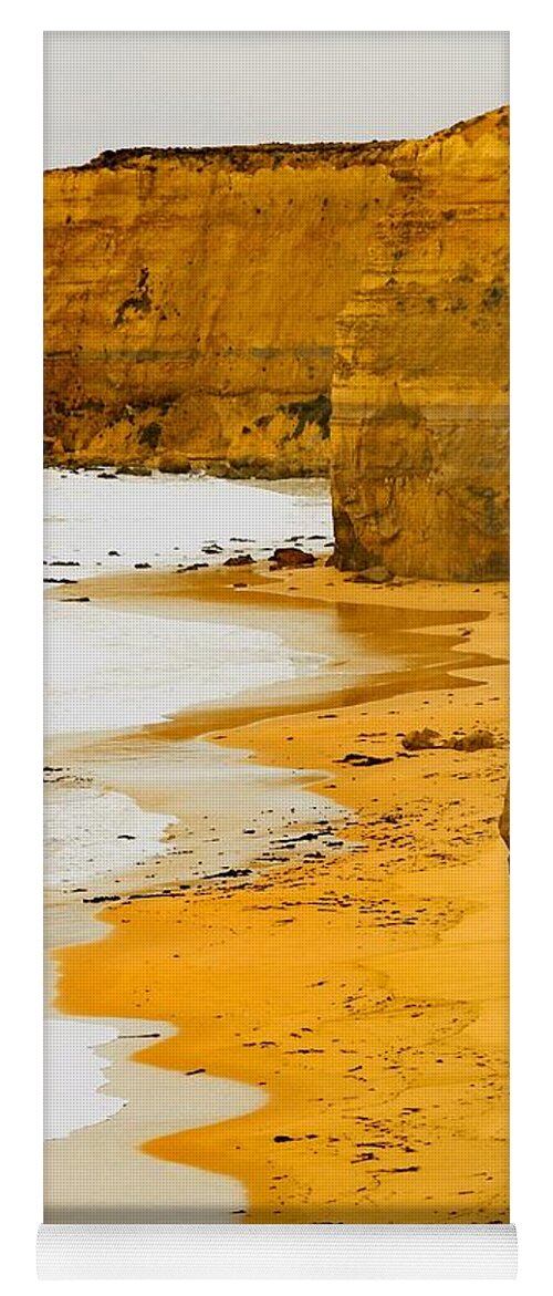 Color Photo Yoga Mat featuring the digital art Southern Ocean Cliffs by Tim Richards