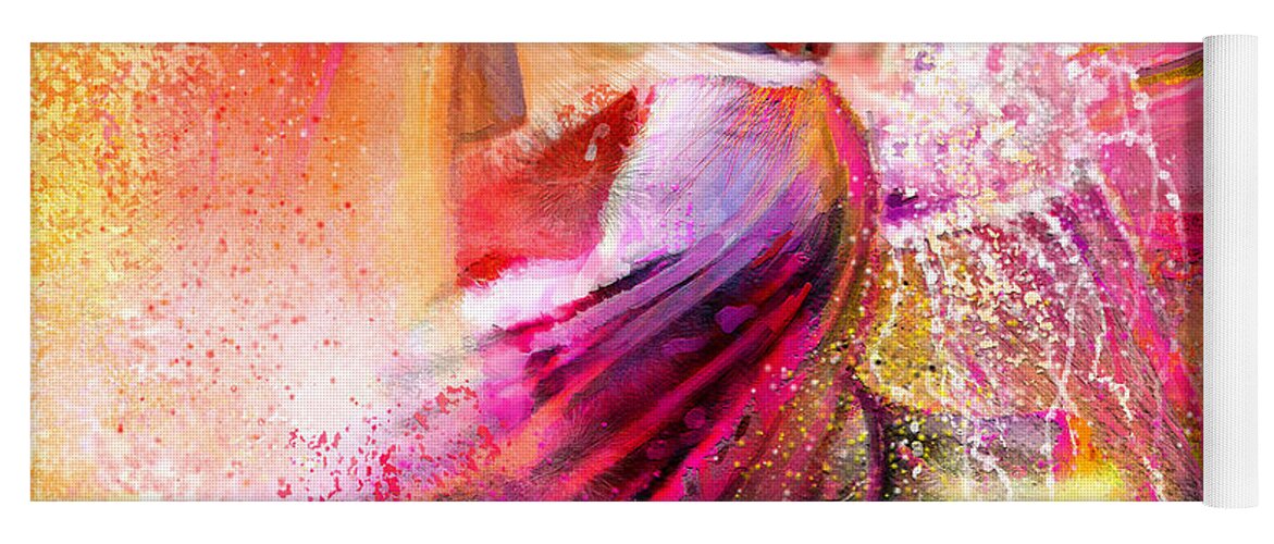 Flamenco Painting Yoga Mat featuring the painting Spain - Flamencoscape 12 by Miki De Goodaboom