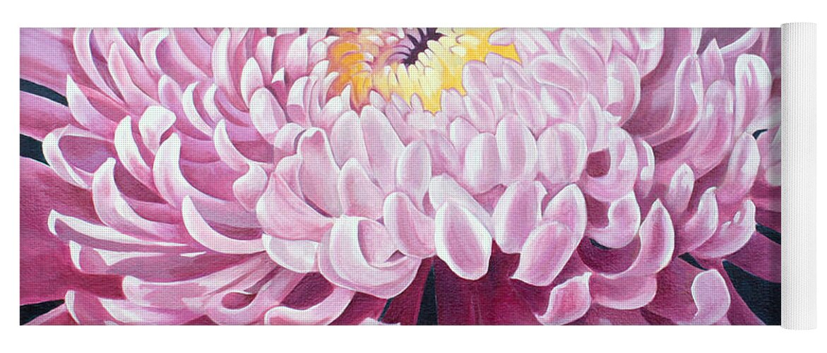 Nature Yoga Mat featuring the painting Spider Mum by Debbie Hart