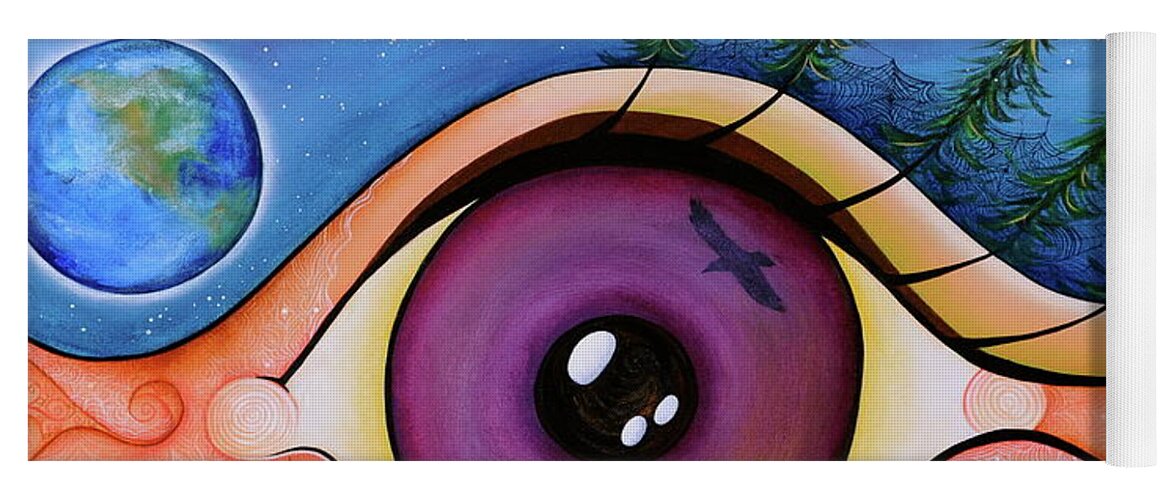 Spiritual Paintings Yoga Mat featuring the painting Spirit Eye by Deborha Kerr