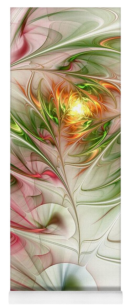 Plant Yoga Mat featuring the digital art Spring Flower by Anastasiya Malakhova
