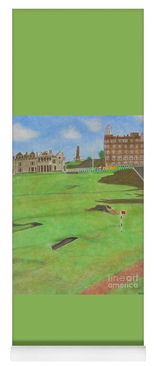 St. Andrews Yoga Mat featuring the painting St. Andrews by Denise Railey