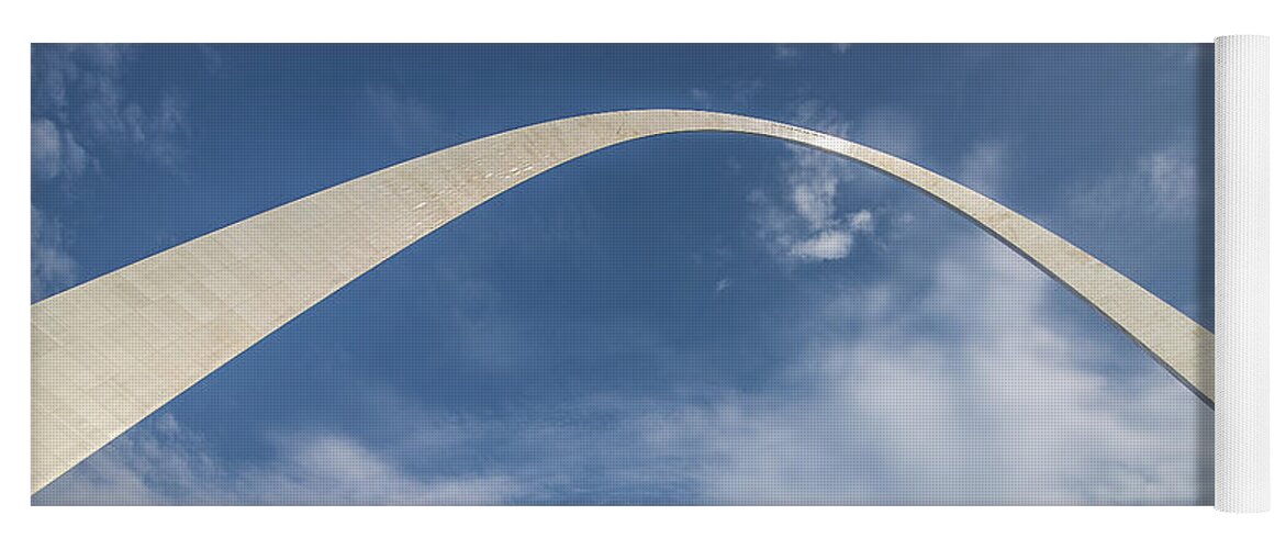Gateway Arch Yoga Mat featuring the photograph St. Louis Gateway Arch Arching by David Haskett II