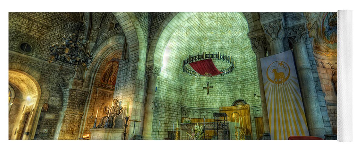 St Pere De Puelles Church Yoga Mat featuring the photograph St Pere de Puelles Church - Barcelona by Yhun Suarez