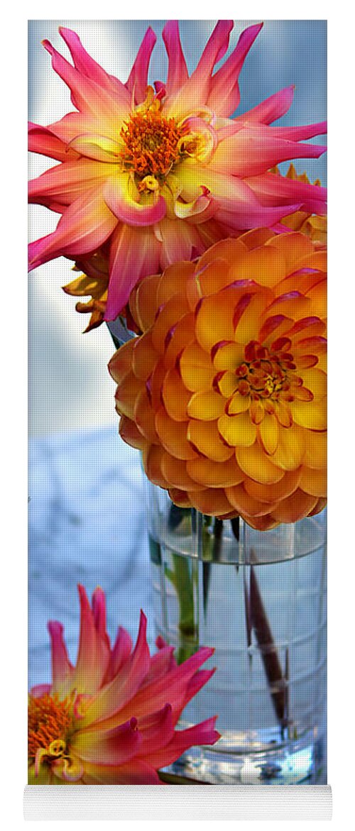 Dahlia Yoga Mat featuring the photograph Starfire by Jeanette C Landstrom