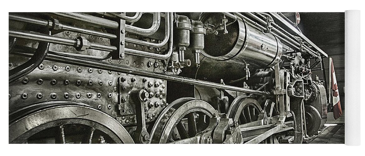 Steam Yoga Mat featuring the photograph Steam Locomotive 2141 by Theresa Tahara