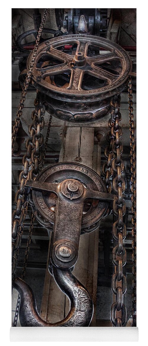 Hdr Yoga Mat featuring the photograph Steampunk - Industrial Strength by Mike Savad