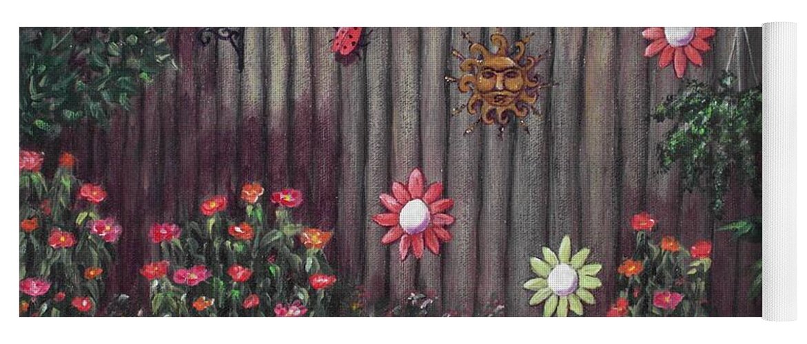 Plant Yoga Mat featuring the painting Summer Garden by Anastasiya Malakhova
