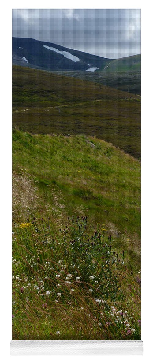 Seasons Yoga Mat featuring the photograph Summer snow patches - Cairngorm Mountains by Phil Banks
