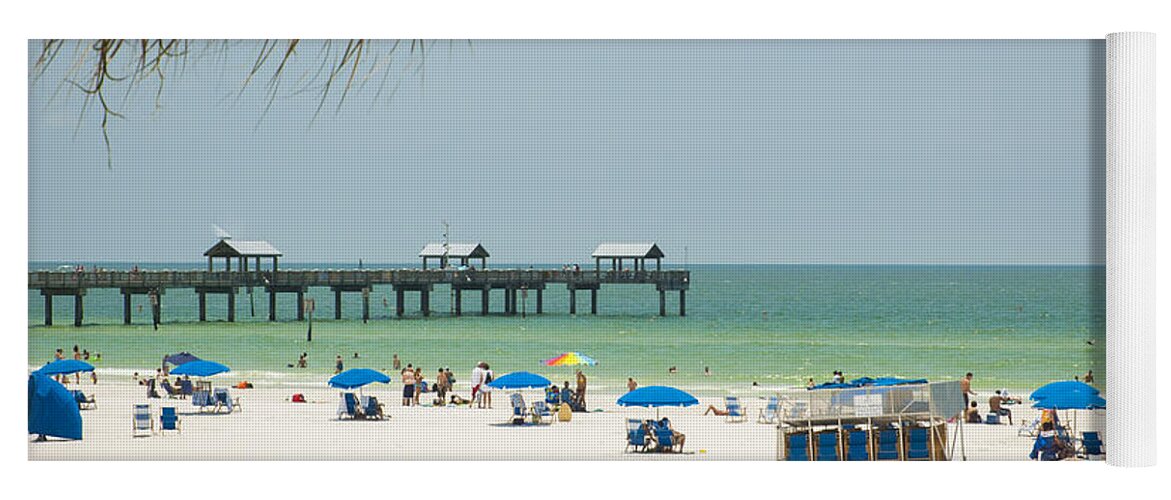 Clearwater Beach Yoga Mat featuring the photograph Sunbathing At Clearwater Beach by Carolyn Marshall