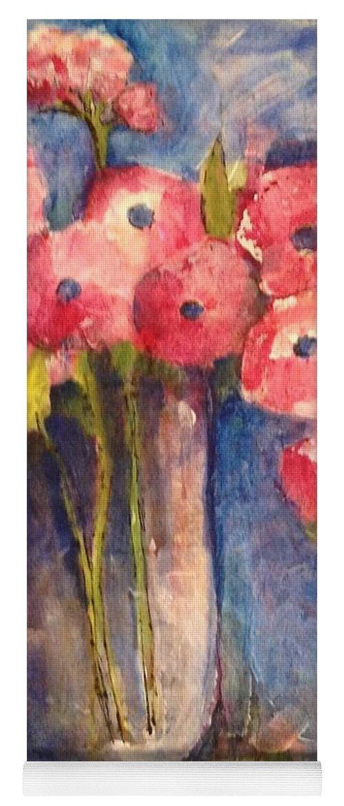 Floral Yoga Mat featuring the painting Sunday Painting by Sherry Harradence