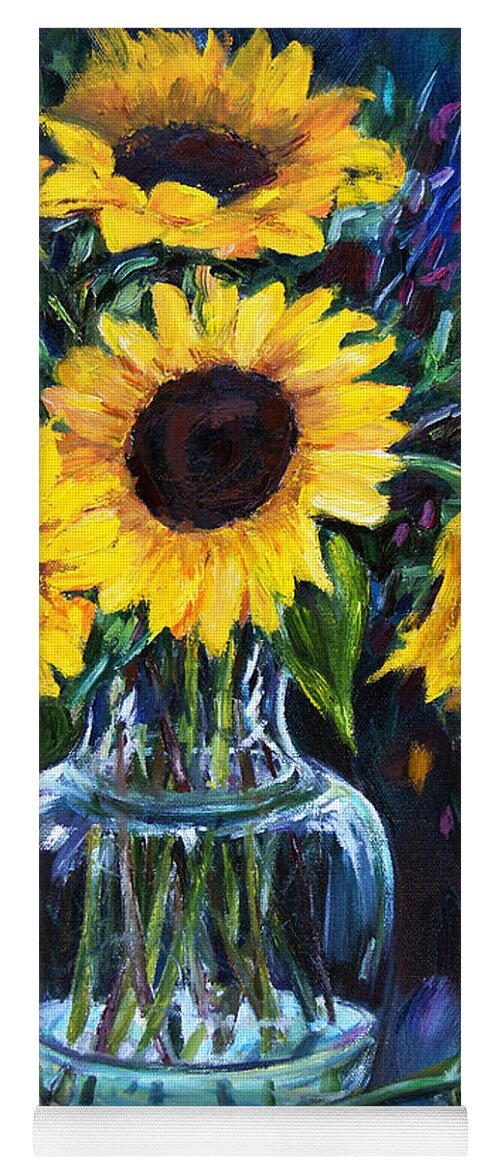Flowers Yoga Mat featuring the painting Sunflower Bouquet by Jennifer Beaudet