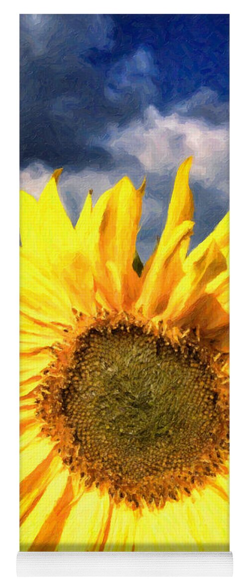 Sunflower Yoga Mat featuring the photograph Sunflower by Shirley Radabaugh