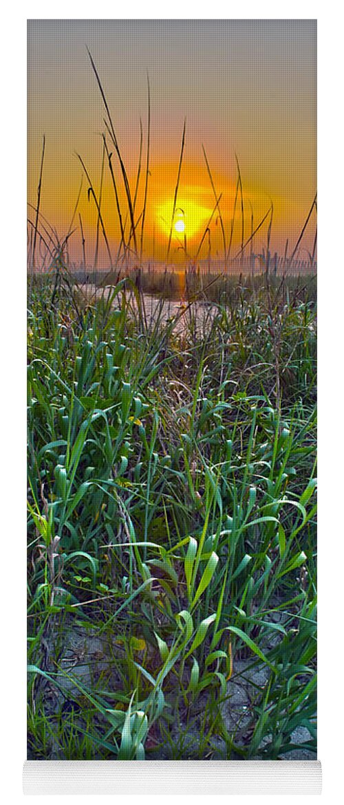 North Yoga Mat featuring the photograph Sunrise At Myrtle Beach by Alex Grichenko