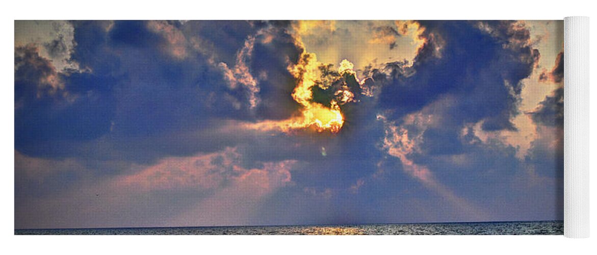 Water Yoga Mat featuring the photograph Sunrise... Hilton Head Island by Deborah Klubertanz