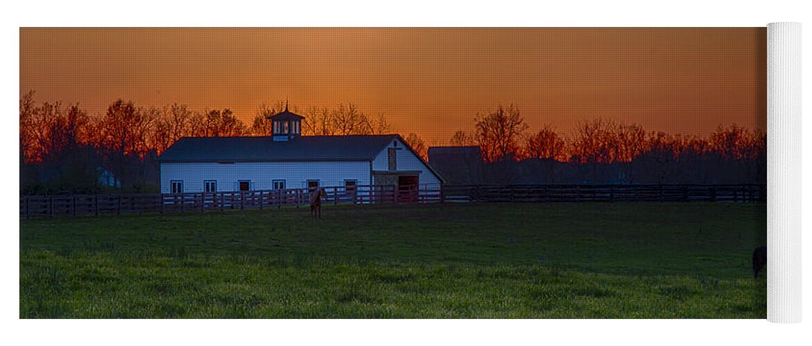 Animal Yoga Mat featuring the photograph Walmac Farm KY by Jack R Perry