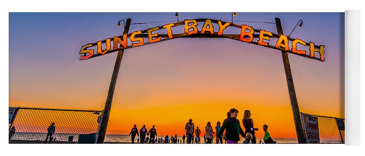 Sunset Bay Yoga Mat featuring the photograph Sunset Bay Beach by John Angelo Lattanzio