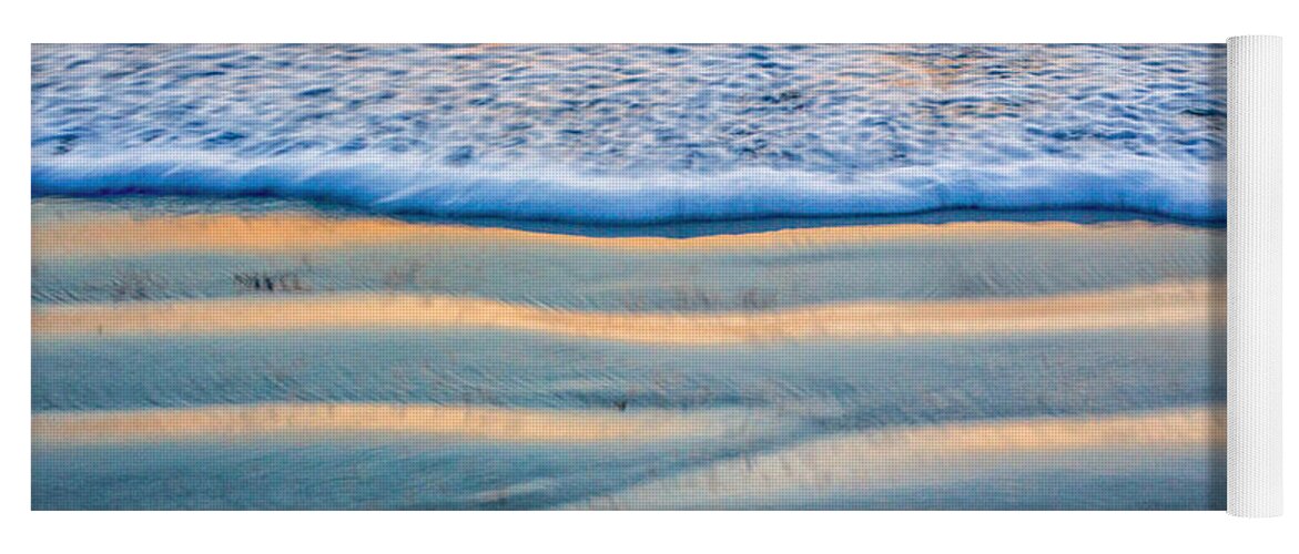 Ocean Yoga Mat featuring the digital art Sunset Surf by Georgianne Giese