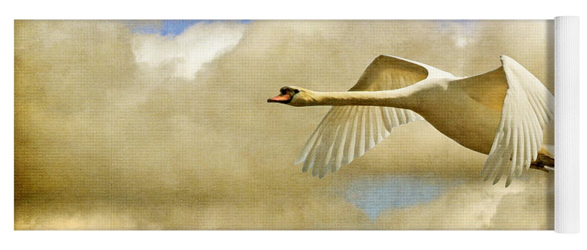 Nature Yoga Mat featuring the photograph Swan Song by Lois Bryan