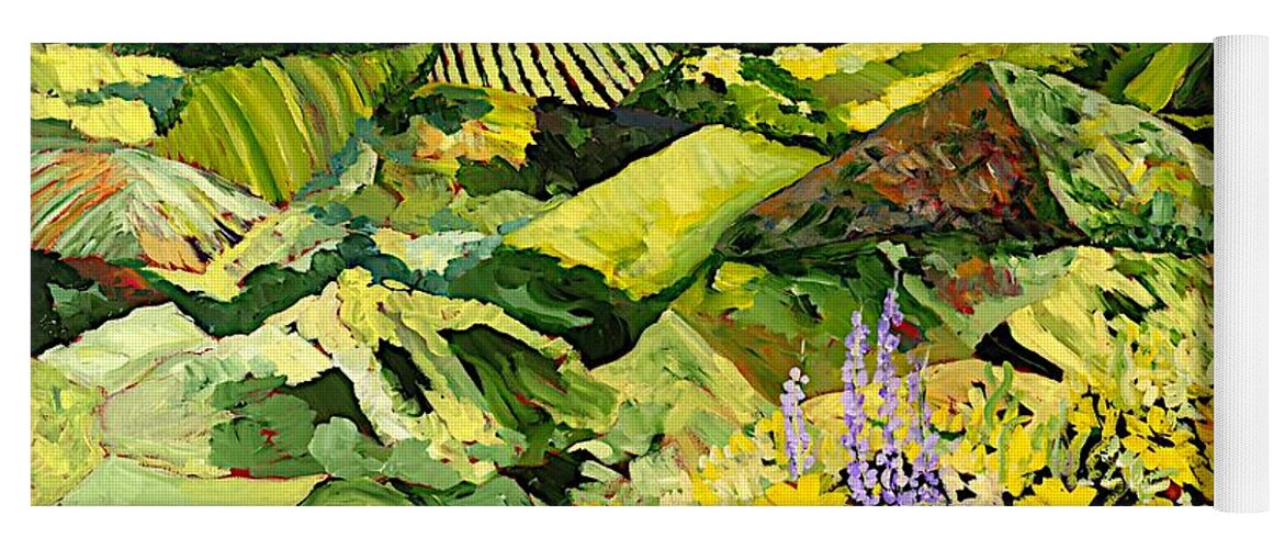 Landscape Yoga Mat featuring the painting Sweet Bluff by Allan P Friedlander