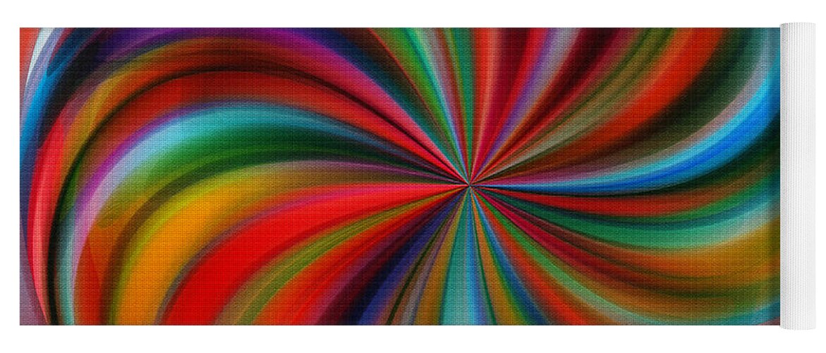 Digital Art Yoga Mat featuring the digital art Swirling Color by Kaye Menner by Kaye Menner