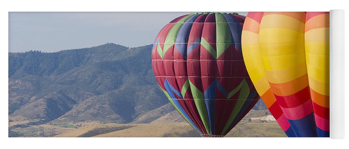 Colorado Yoga Mat featuring the photograph Tandem Balloons by Steven Krull