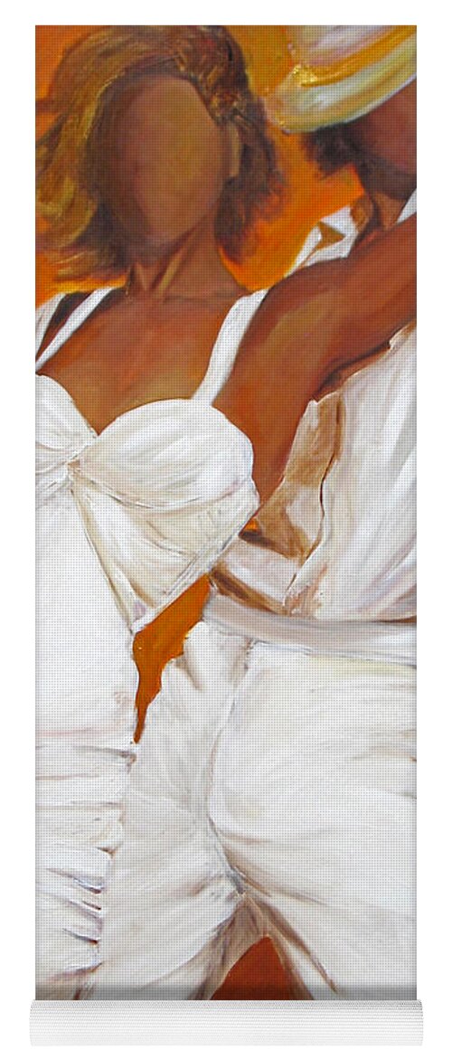 Tango Painting Yoga Mat featuring the painting Tango Blanco by Sheri Chakamian