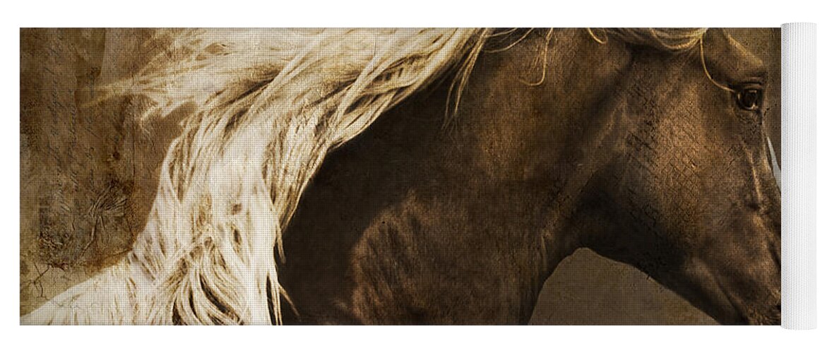 Horse Yoga Mat featuring the photograph Taos by Priscilla Burgers