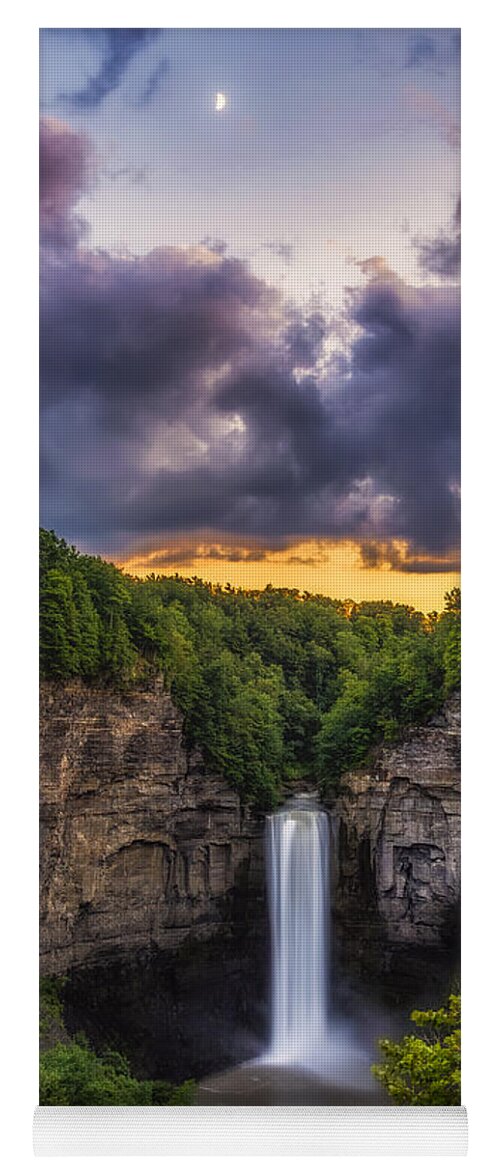 Mark Papke Yoga Mat featuring the photograph Taughannock at Dusk by Mark Papke