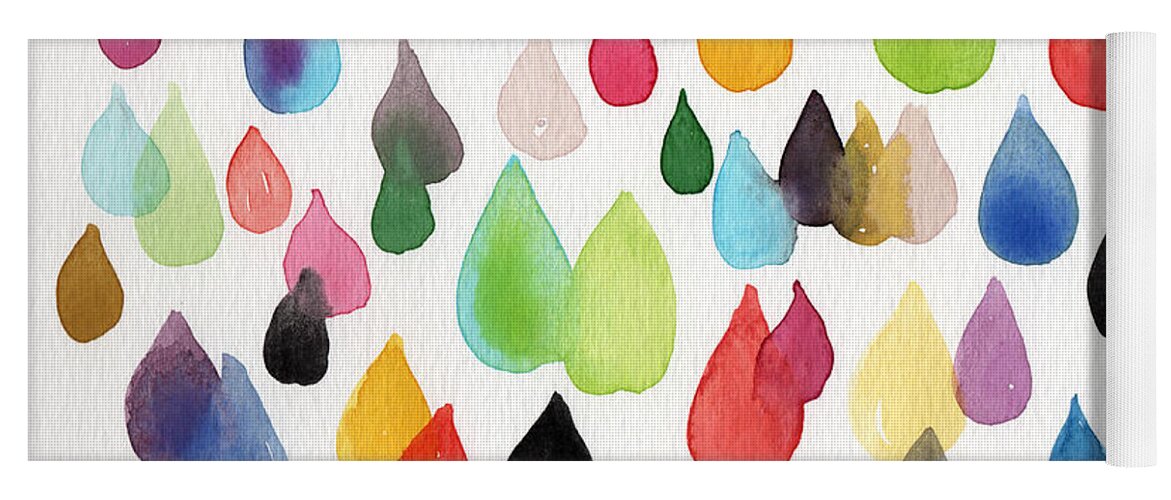 Rainbow Yoga Mat featuring the painting Tears Of An Artist by Linda Woods
