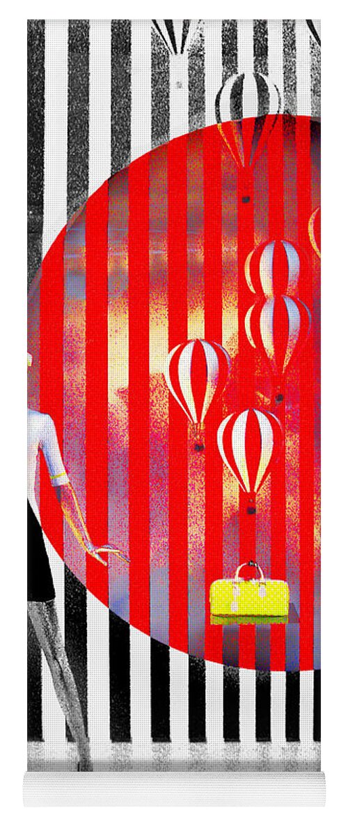Stripes Yoga Mat featuring the digital art Temptations by Jennie Breeze