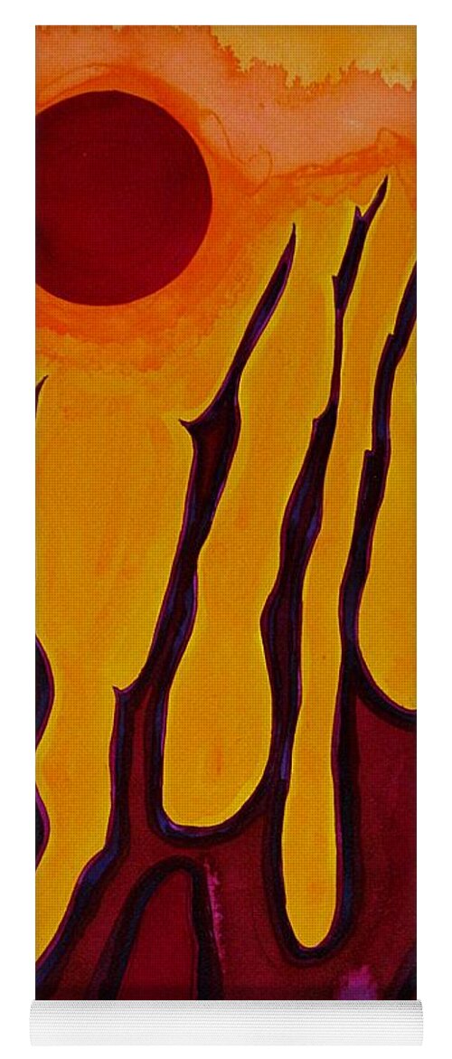 Painting Yoga Mat featuring the painting Tendrils original painting by Sol Luckman