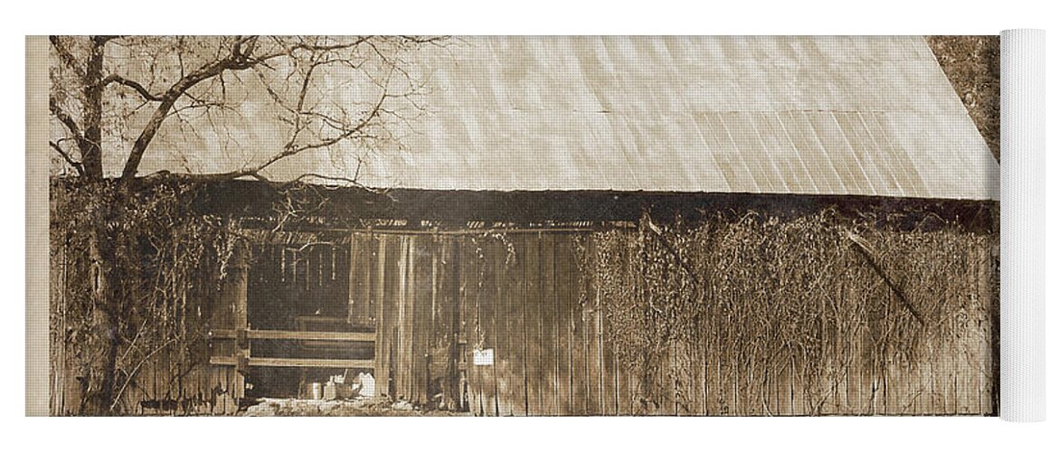 Tennessee Yoga Mat featuring the photograph Tennessee Farm Vintage Barn by Phil Perkins