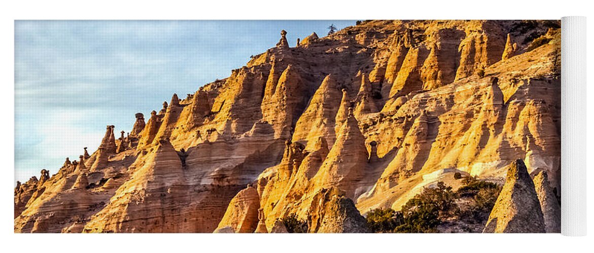 Tent Rocks Yoga Mat featuring the photograph Tent Rocks by Tommy Farnsworth