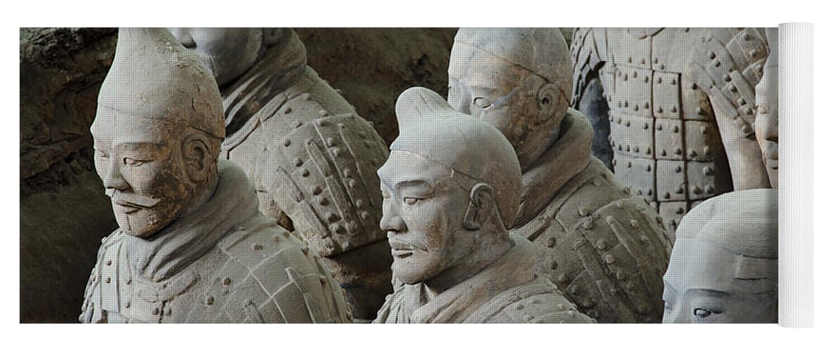 Archeology Yoga Mat featuring the photograph Terracotta Warriors, China by John Shaw