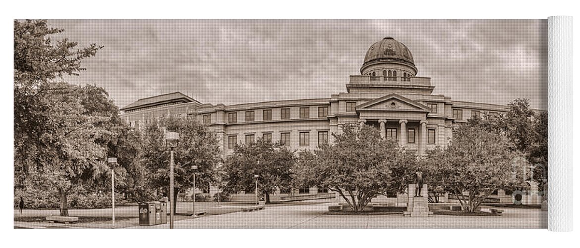 Texas A & M Yoga Mat featuring the photograph Texas A and M Academic Plaza - College Station Texas by Silvio Ligutti