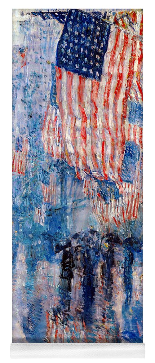 Frederick Childe Hassam Yoga Mat featuring the digital art The Avenue In The Rain by Frederick Childe Hassam