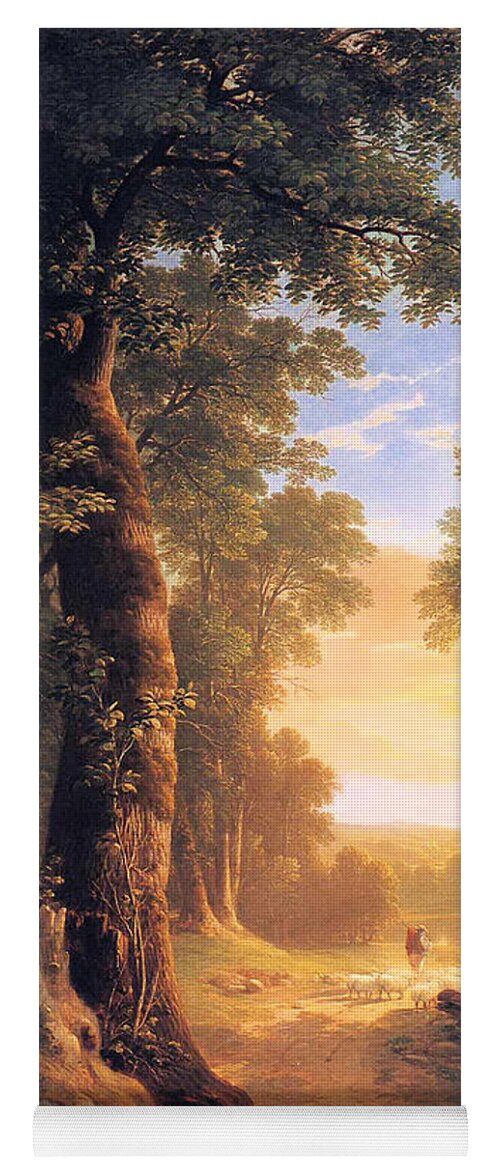 Beeches Yoga Mat featuring the painting The Beeches by Asher Durand