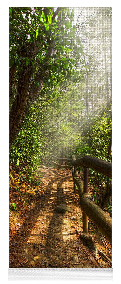 Appalachia Yoga Mat featuring the photograph The Benton Trail by Debra and Dave Vanderlaan