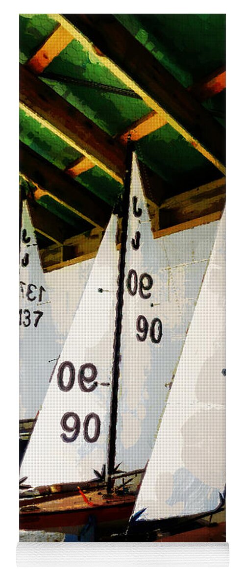 Sailing Yoga Mat featuring the photograph The Boat Shed by Steve Taylor